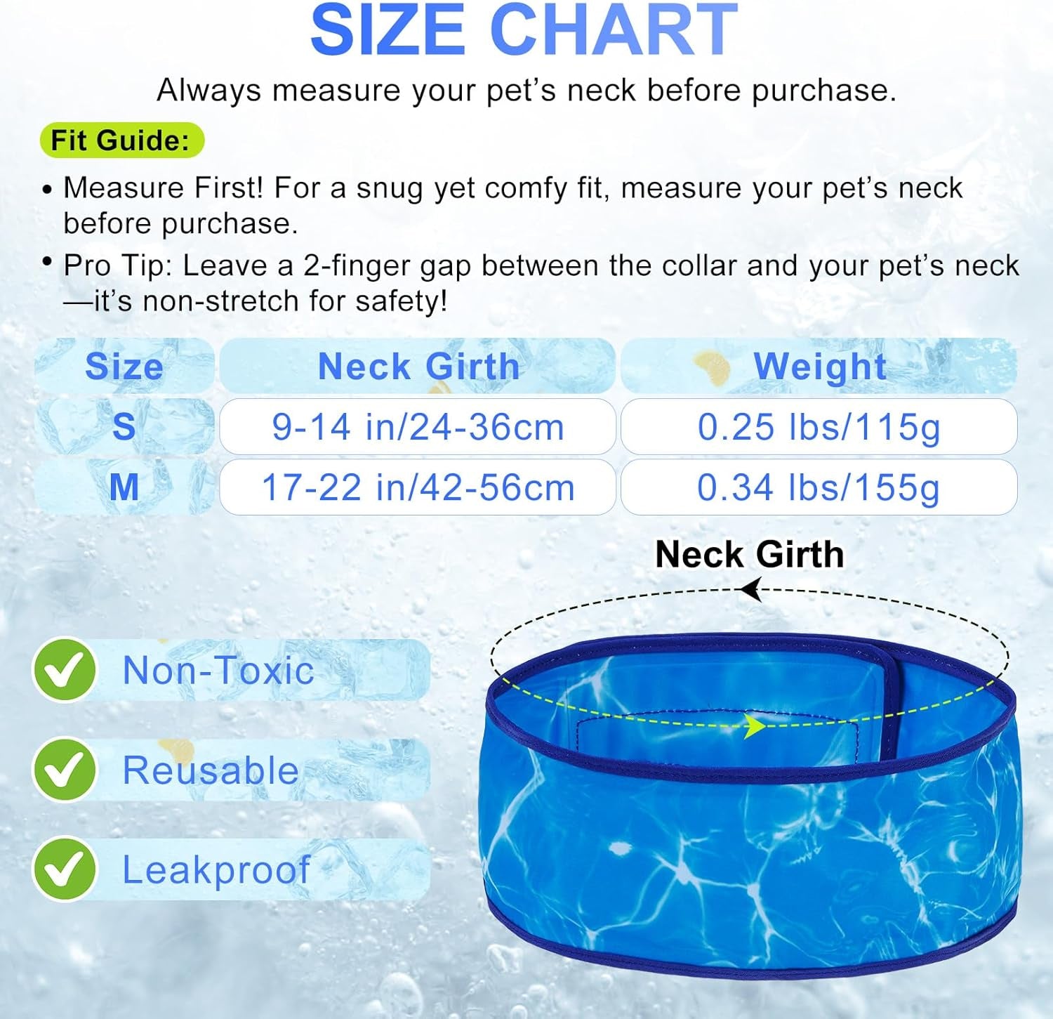 Dog Cooling Bandana,2-Pack Instant Chill Ice Neck Cooler Wrap for Outdoor Summer, Adjustable Reusable Pet Scarf Lasts 2 Hours,Heat Relief Prevent Sunstroke for Medium Large Dogs 17"-22" Blue