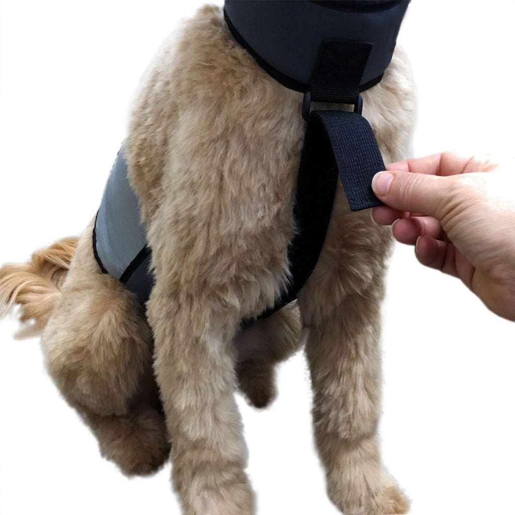 Dog Cooling Vest & Cooling Collar – Ice Vest for Hot Weather Heat Relief, Re-Freezable Pure Water Inserts (Large 27”–34” Girth)