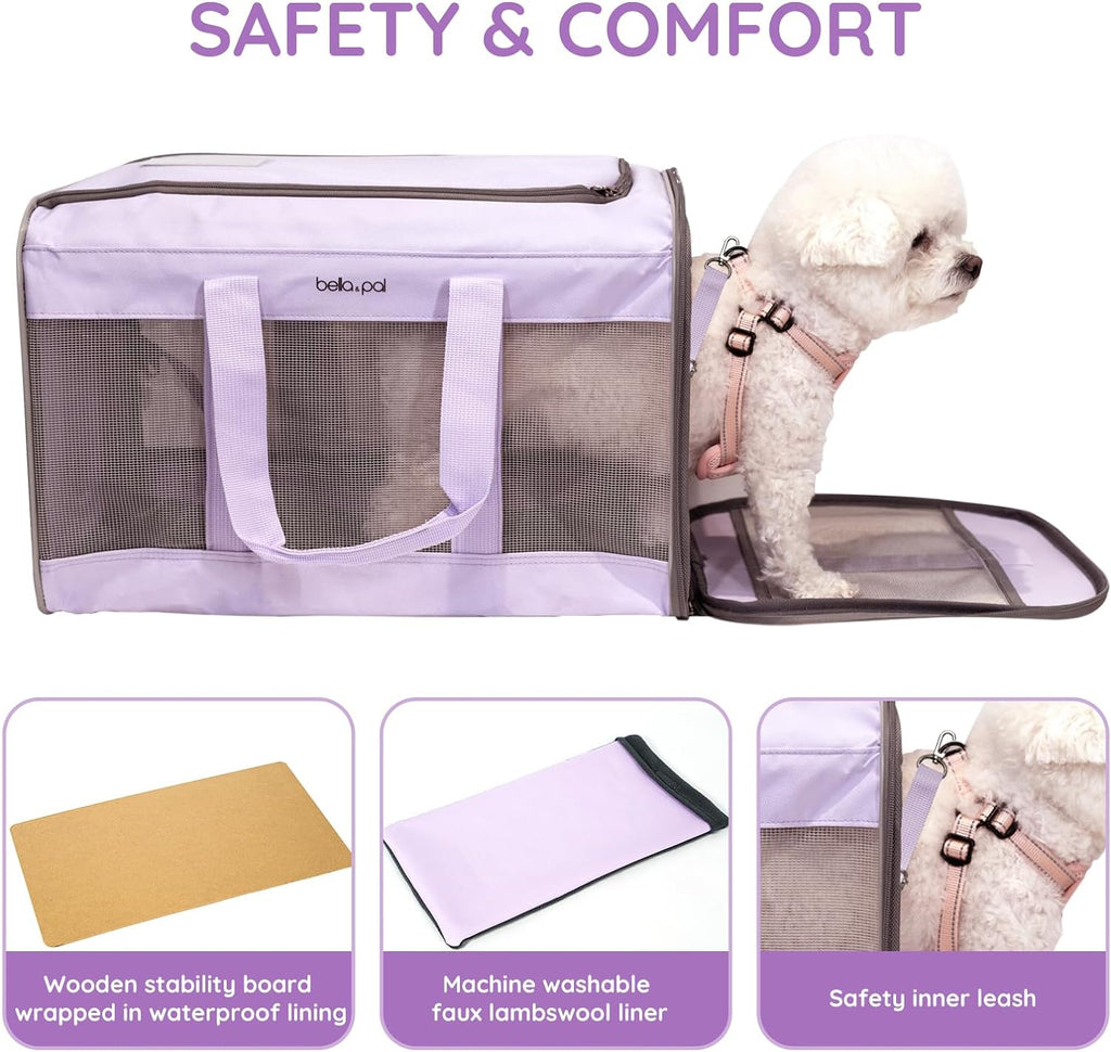 Cat Carrier Travel Bag, Airline Approved Lightweight Cat Carrier, Soft Sided Pet Carrier for Puppy Dogs up to 18Lbs, Collapsible Kitten Bag with Removable Waterproof Mat, Ventilated Mesh