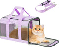 Cat Carrier Travel Bag, Airline Approved Lightweight Cat Carrier, Soft Sided Pet Carrier for Puppy Dogs up to 18Lbs, Collapsible Kitten Bag with Removable Waterproof Mat, Ventilated Mesh