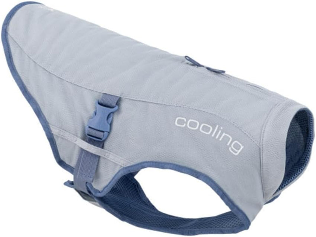 Dog Core Cooling Vest - Summer Cooling Jacket - Evaporative Cooling Coat - Harness-Compatible - Reflective Accents - Grey - Medium