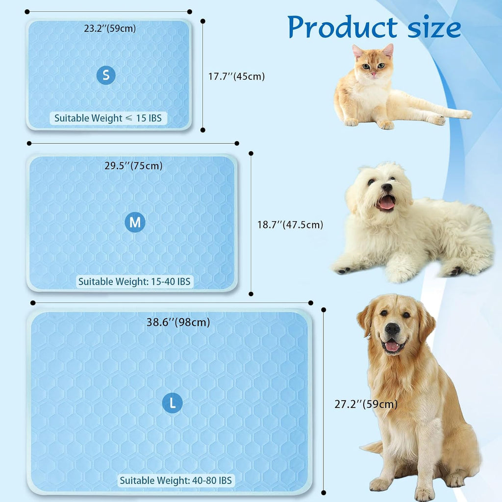 Arc-Chill Cooling Mat for Dogs & Cats, Anti-Slip Washable Cool Pad | Dog Cooling Mat, Q-Max>0.5 Fabric Absorbs Heat Fast, Fits All-Sized Pets, Suitable for Indoor/Outdoor Summer Use