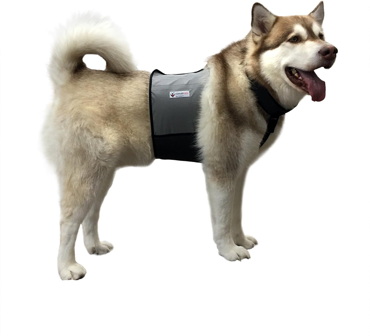 Dog Cooling Vest & Cooling Collar – Ice Vest for Hot Weather Heat Relief, Re-Freezable Pure Water Inserts (Large 27”–34” Girth)