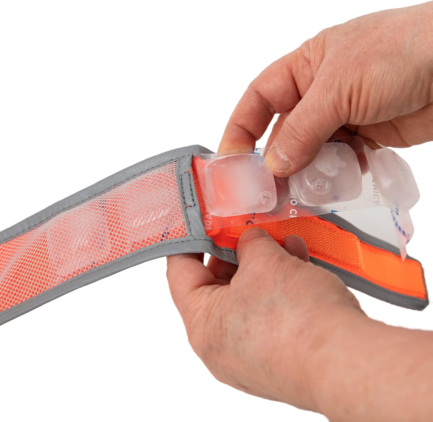 Hi-Vis Cooling Dog Collar for Medium Dogs – Reflective Re-Freezable Ice Collar for Hot Weather & Heat Relief (Orange, Medium)